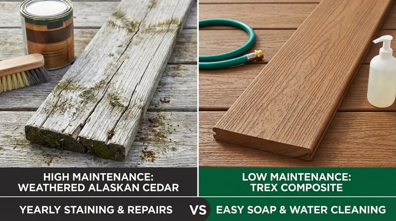 Alaskan Cedar vs Trex Composite Decking