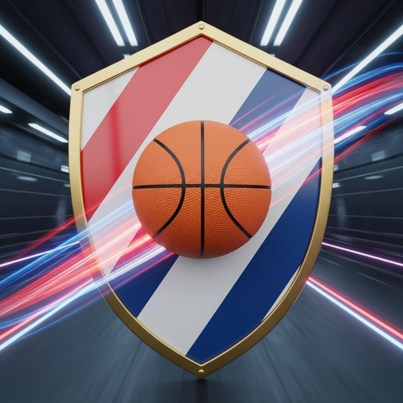 Classic Shield with Basketball Design