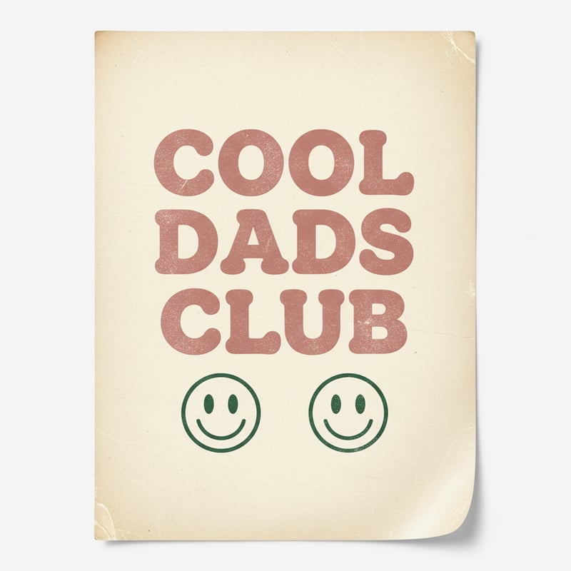 Vintage Cool Dads Club Typography