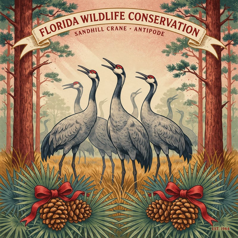 Sandhill Cranes Vintage Tumbler Wrap