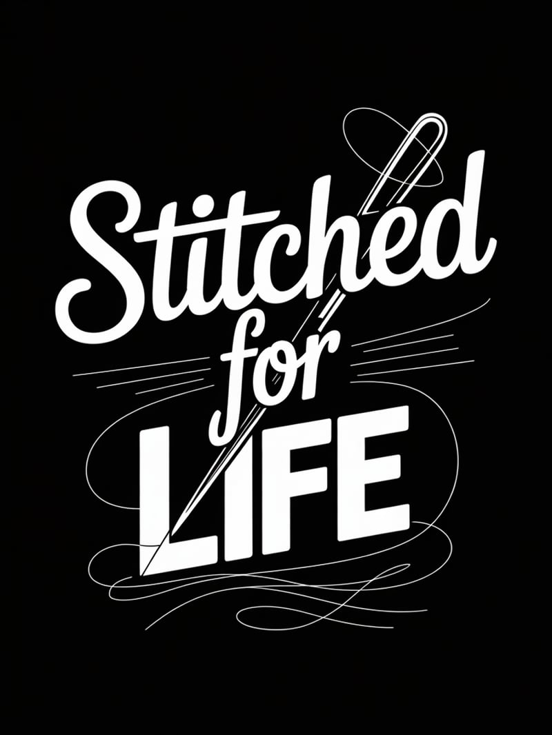 Stitched for Life T-Shirt Design
