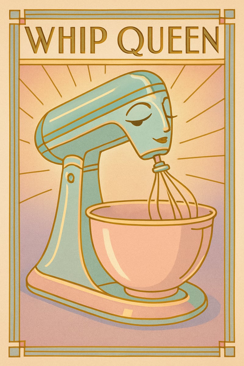 Art Deco Whip Queen Poster