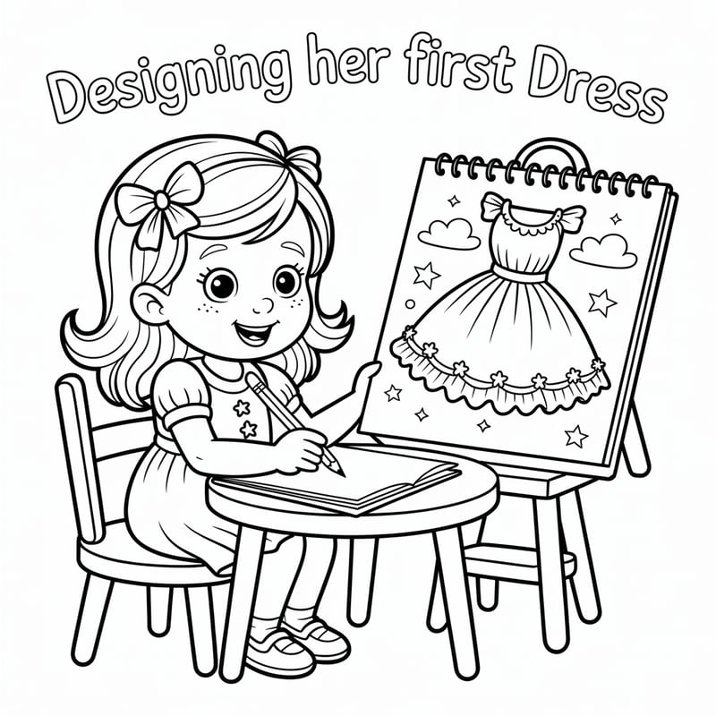 Whimsical Lily Coloring Page
