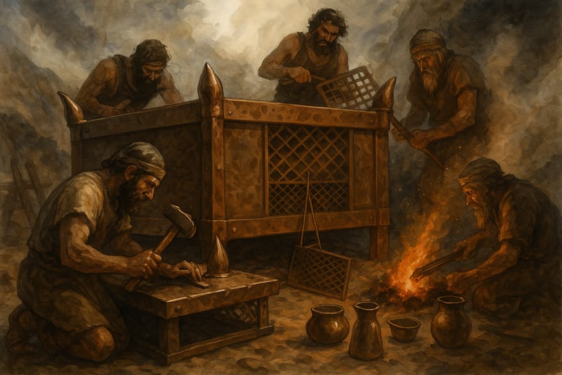 Bronze Age Altar Construction Painting