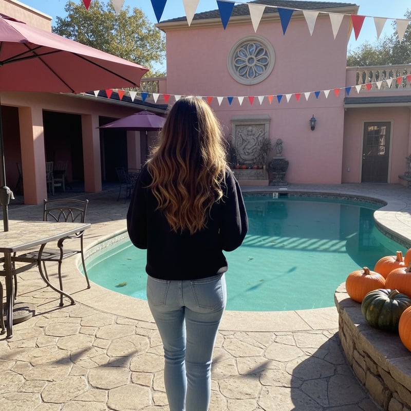 Casual Autumn Outdoor Scene