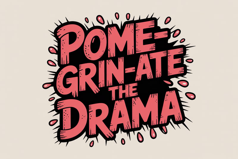 Pomegranate Splash Vector Design