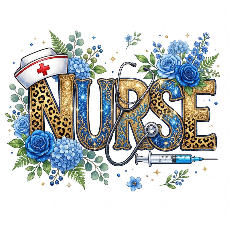 Decorative Nurse Word Art