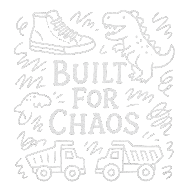 White Line-Art Boy Life T-Shirt Design