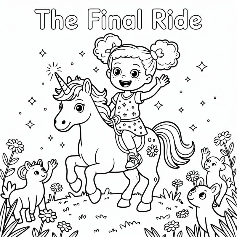 Magical Kids Coloring Page