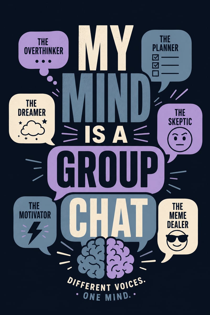 My Mind Is A Group Chat T-Shirt Design