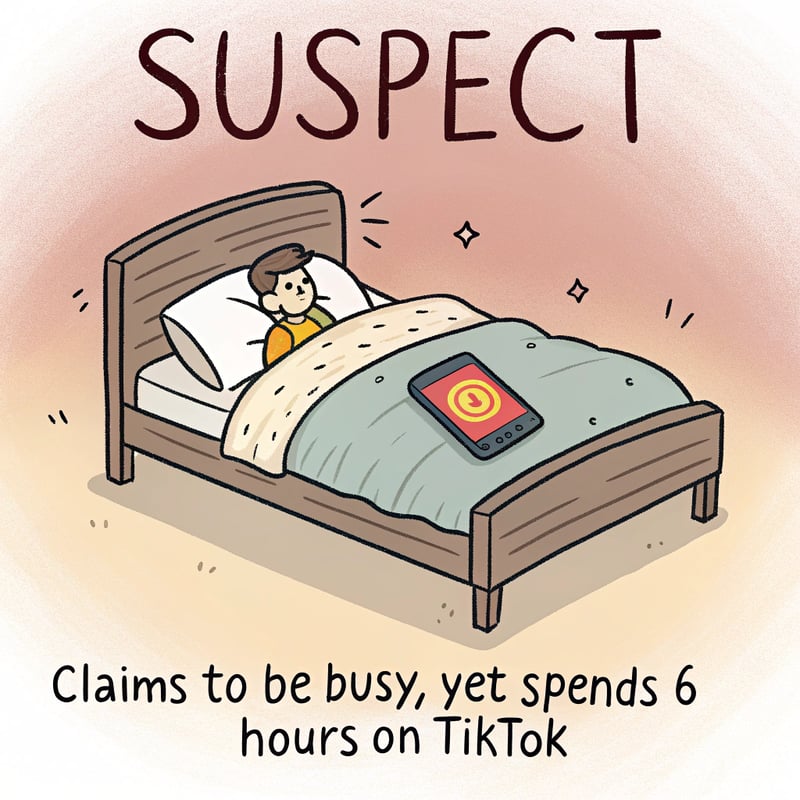 Funny Procrastination Illustration