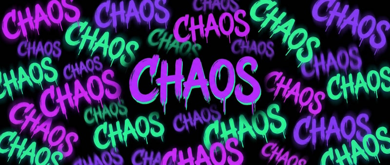 Neon Graffiti Word Pattern