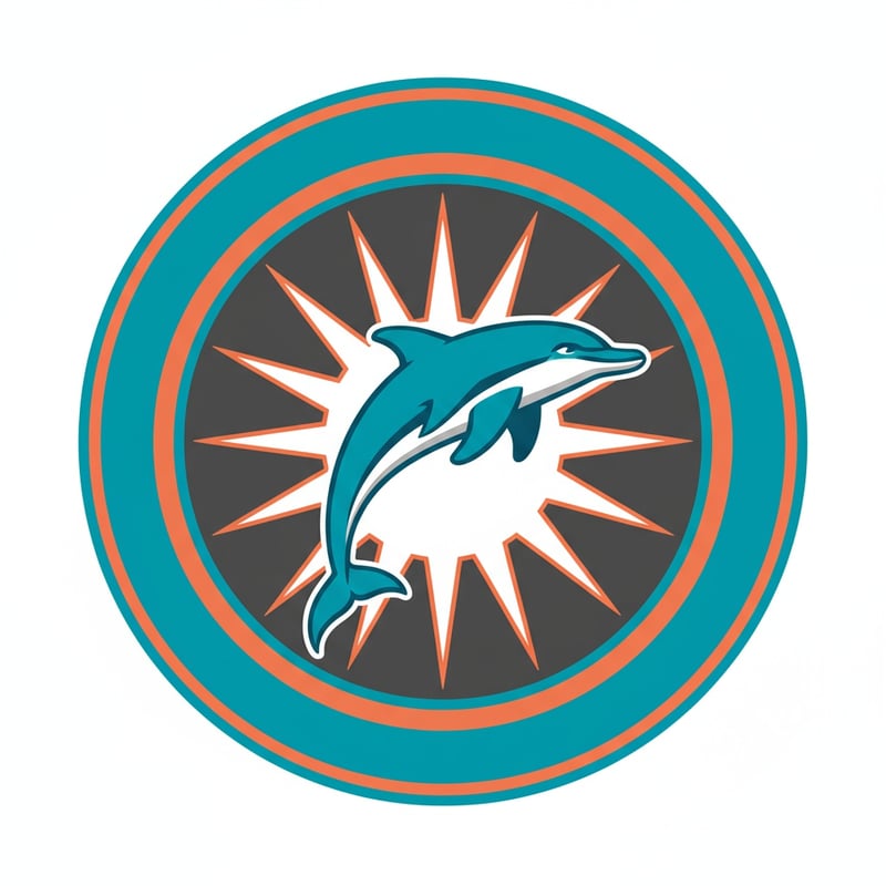 Miami Dolphins Circular Logo Design