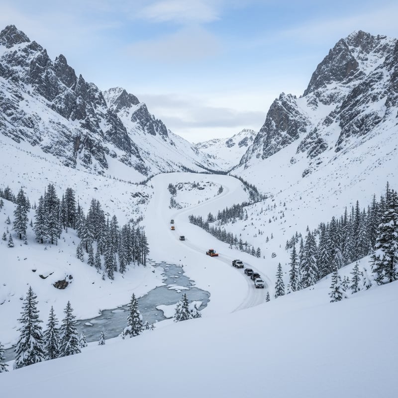 Snowy Mountain Pass
