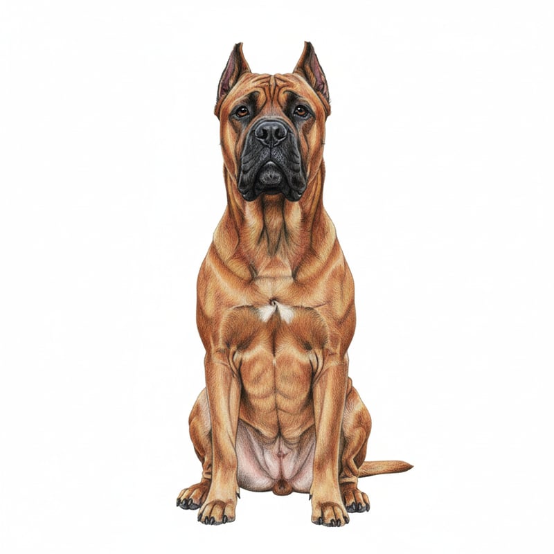 Realistic Cane Corso Drawing