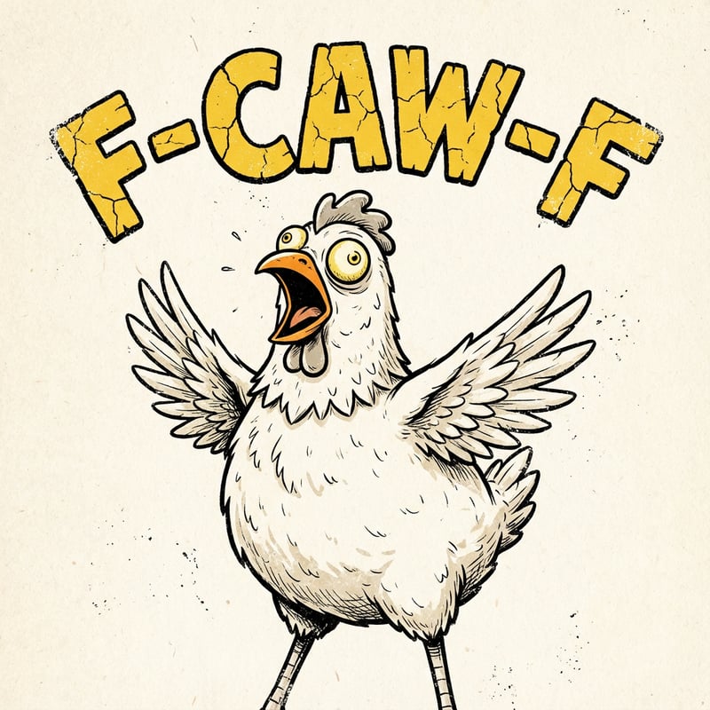 Funny Cartoon Chicken Design