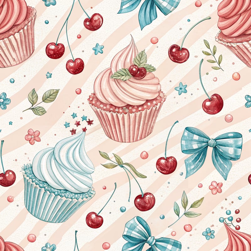Coquette Cherry Dessert Pattern