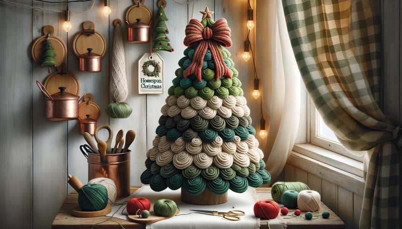 Handcrafted Yarn Christmas Tree Design