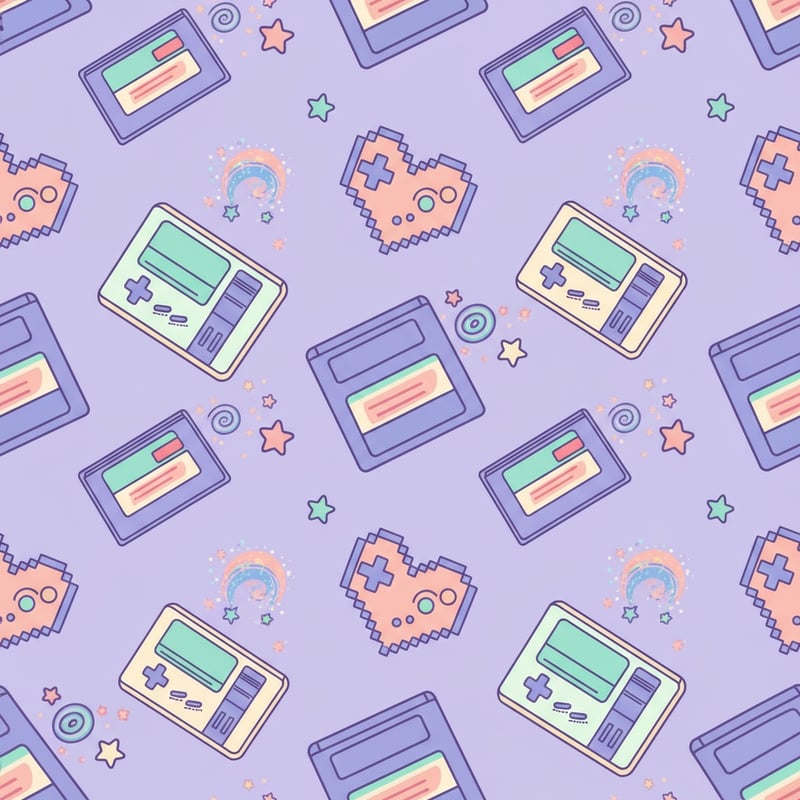 Retro Game Console Vector Pattern