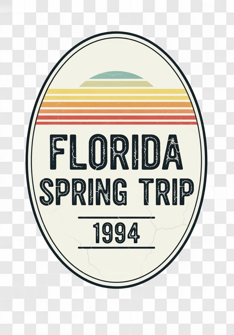 Retro Florida Spring Trip Badge 1994