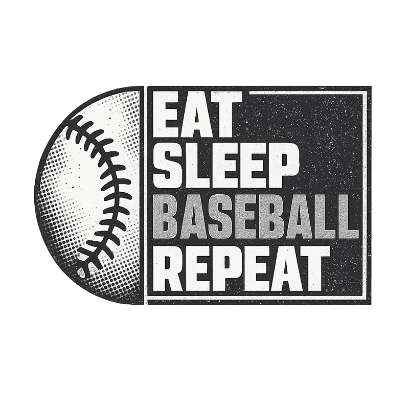 Distressed Baseball Typography Design