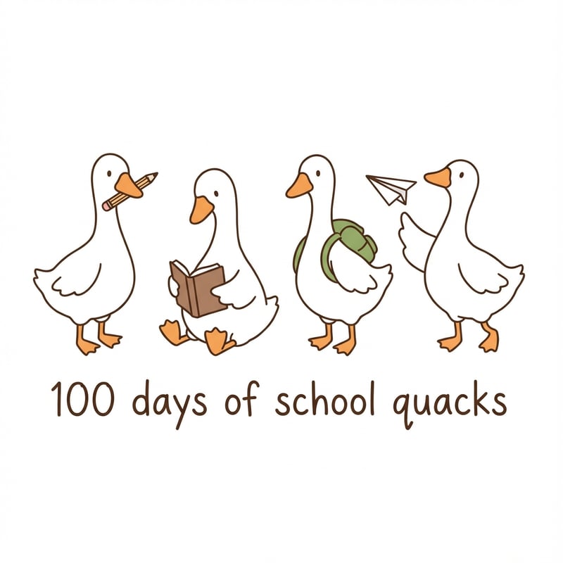 100 Days of School Quacks Design
