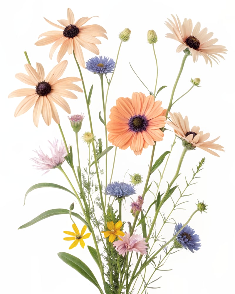 Vivid Wildflower Illustration