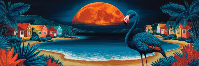 Serene Caribbean Night Scene