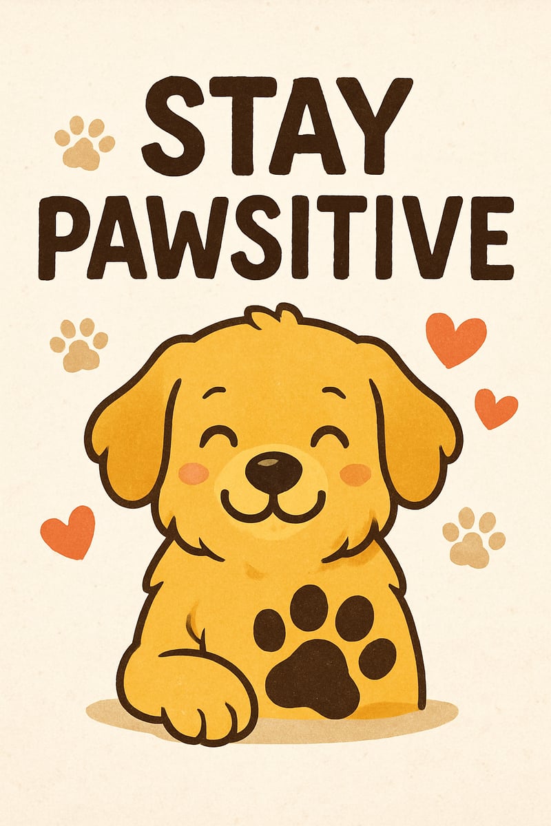 Stay Pawsitive Inspirational Quote