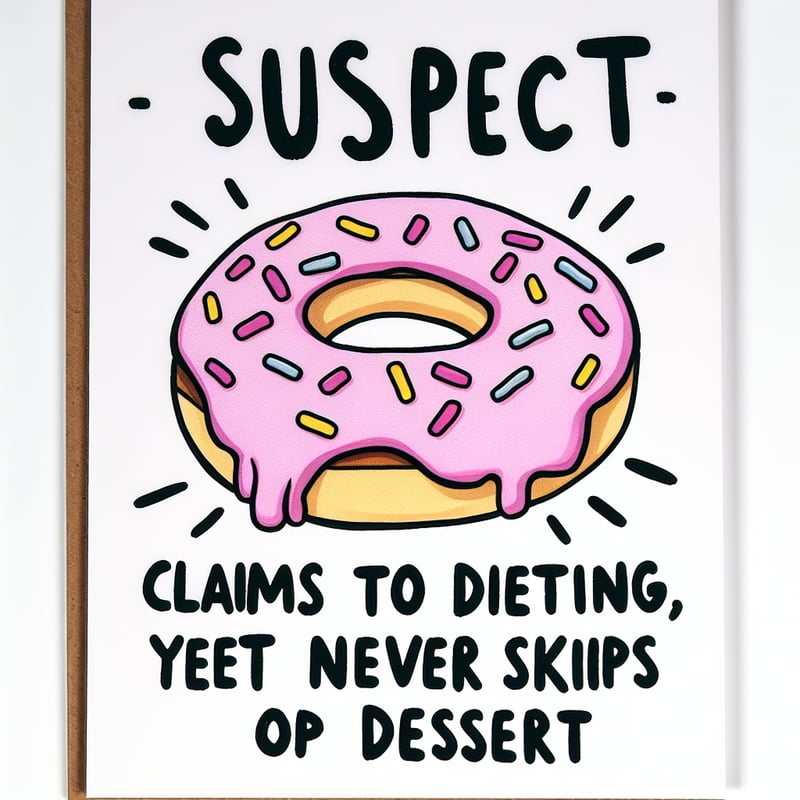 Humorous Fitness and Dessert Illustration