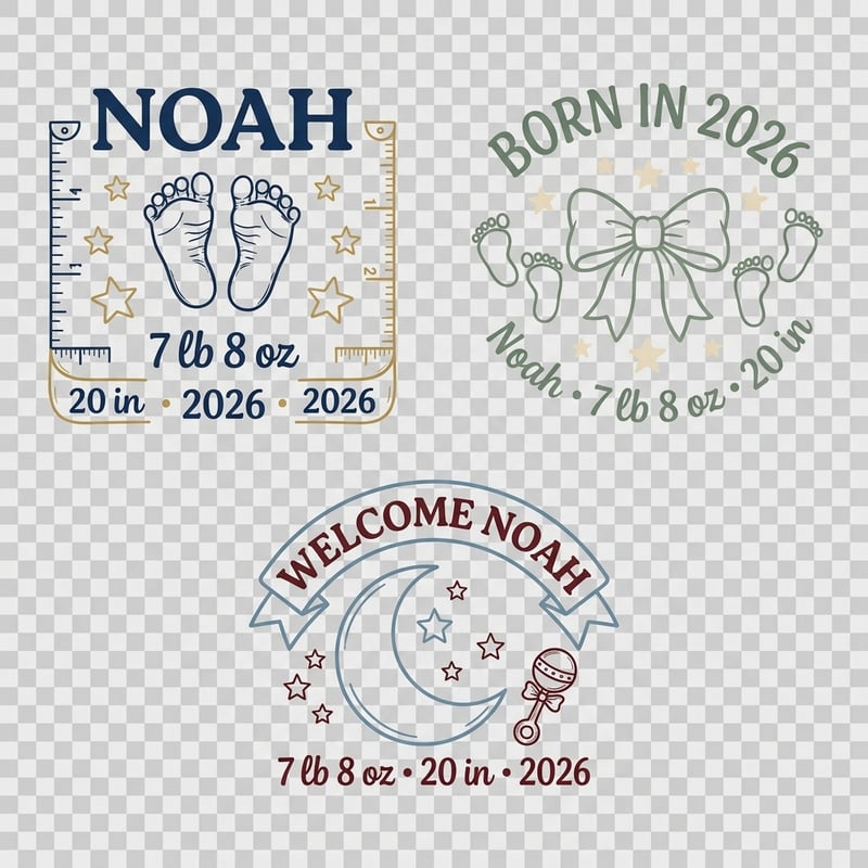 Baby Birth Stats Design Sheet