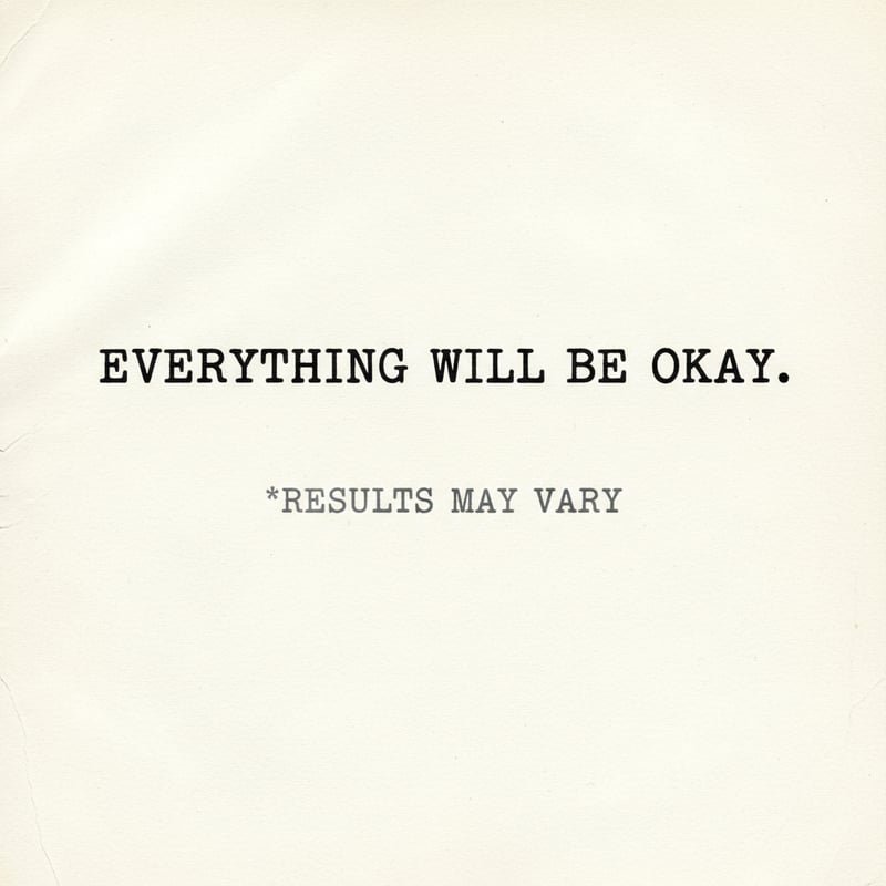 Vintage Typewriter Style Disclaimer Text