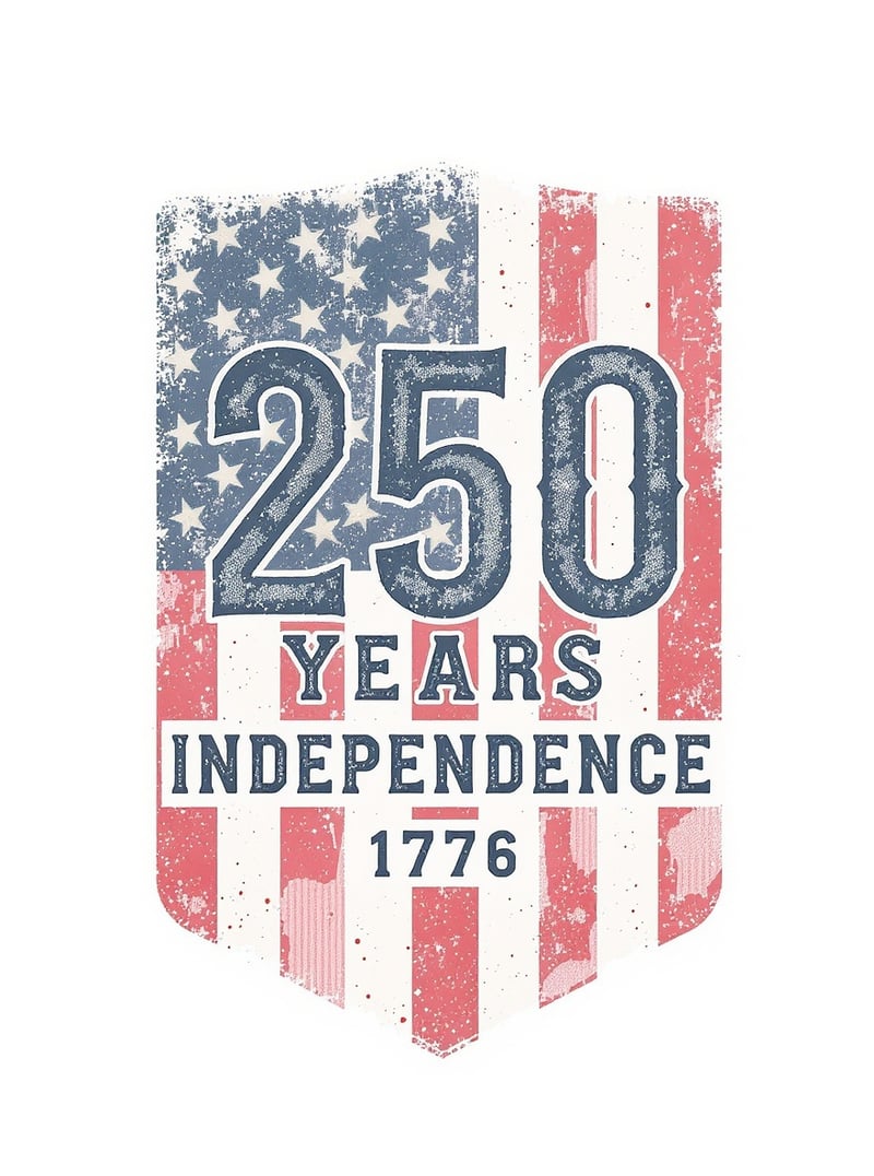 Bold 250th Anniversary Patriotic Shirt Graphic