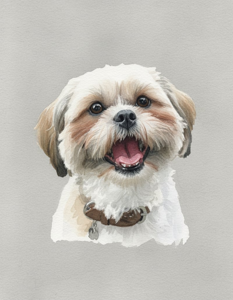 Watercolor Dog Portrait