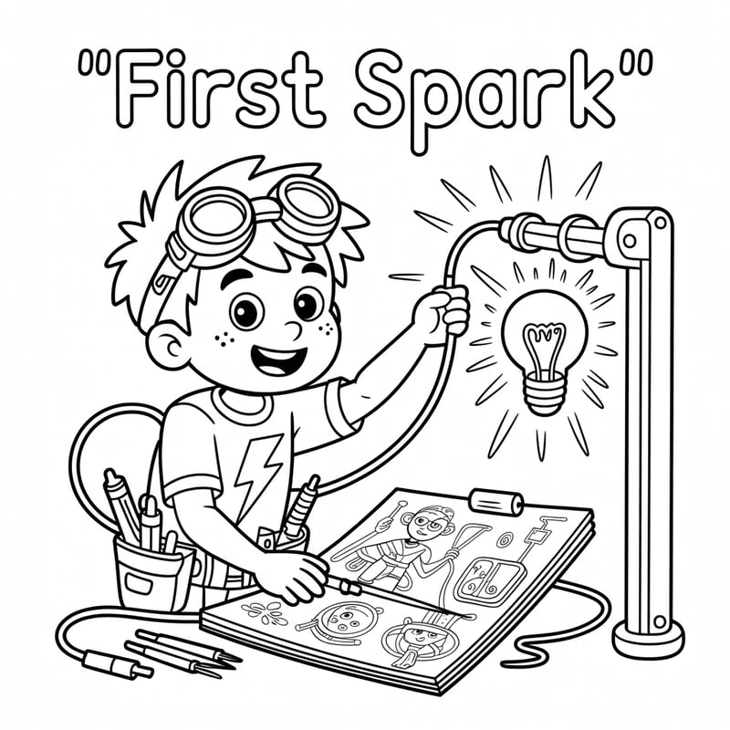 Max the Inventor Coloring Page