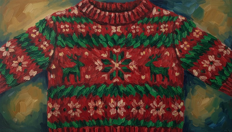 Post-Impressionist Christmas Sweater Art