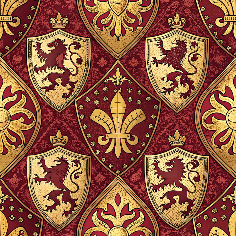 Abstract Medieval Crest Pattern