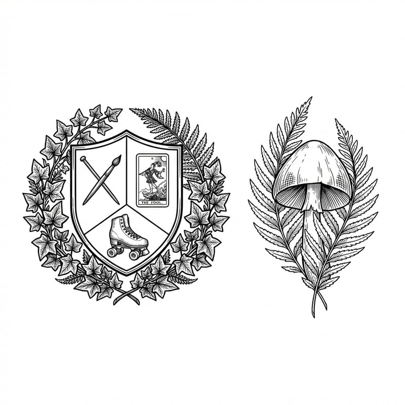 Vintage University Crest Vector Art
