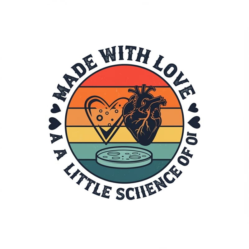 Vector T-Shirt Design: Science & Love