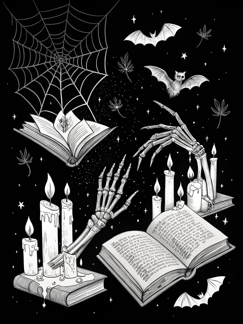 Vintage Halloween Book Art