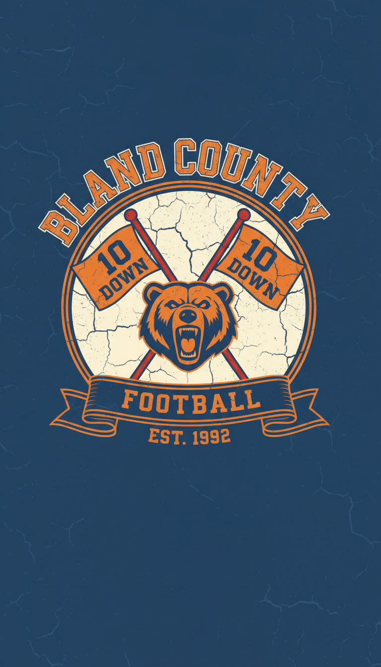 Vintage Bland County Football Graphic