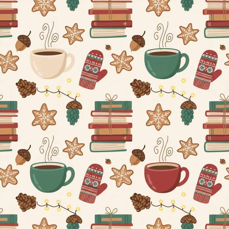 Cozy Holiday Hygge Vector Pattern