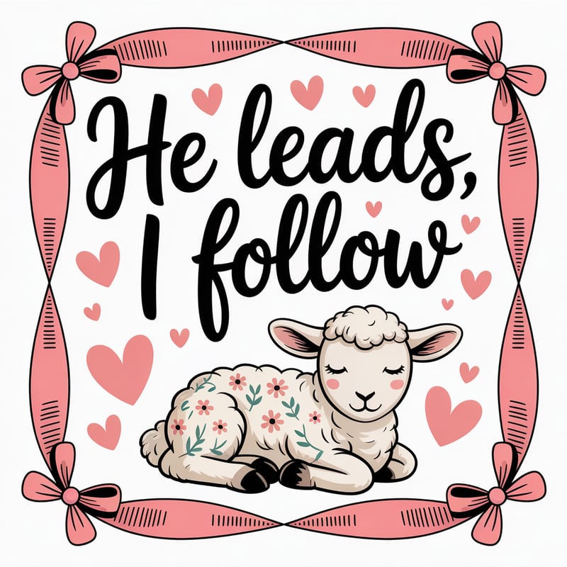 He Leads I Follow Doodle Art