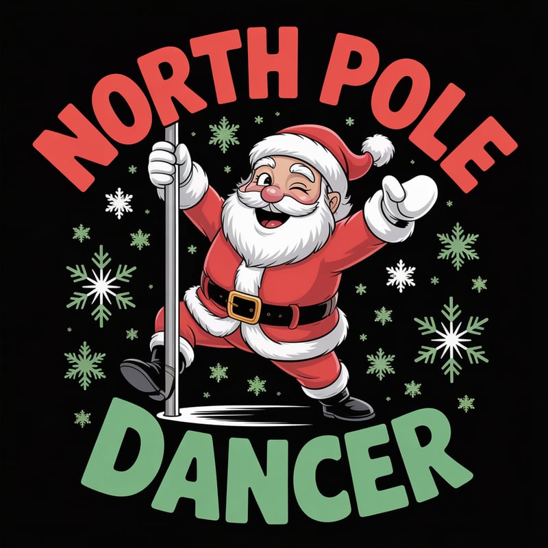 Humorous Santa Pole Dance T-Shirt