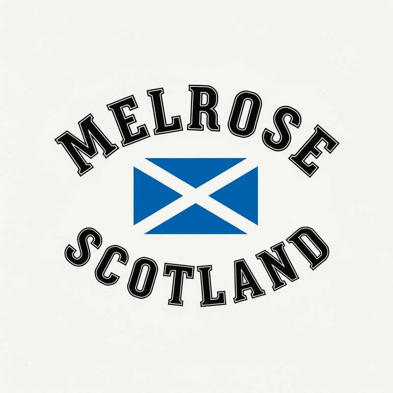 Vintage Scotland Melrose T-Shirt Design