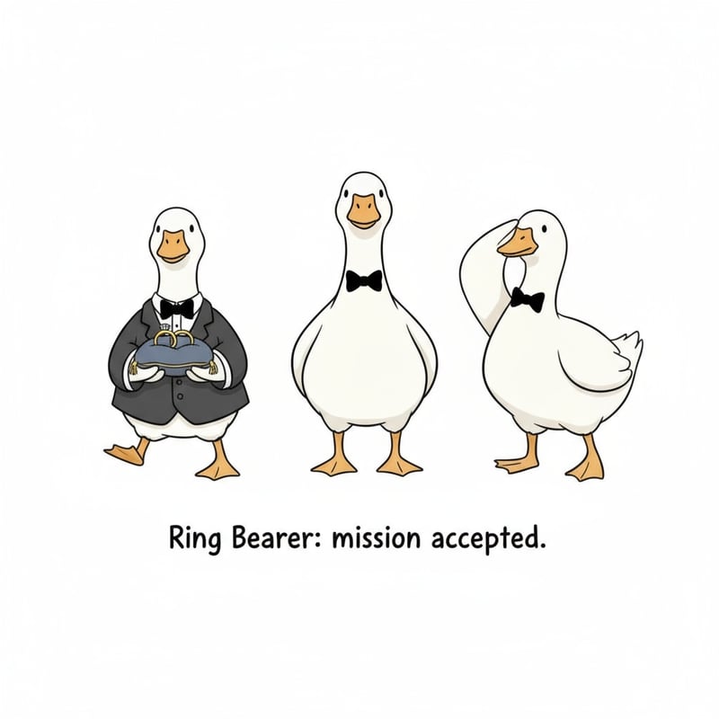 Ring Bearer Geese Design