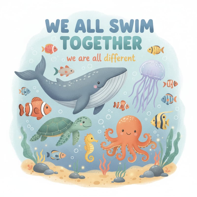 Kind Ocean Animals Classroom Graphic