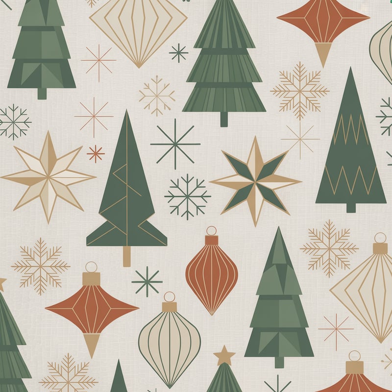 Minimalist Christmas Icon Pattern