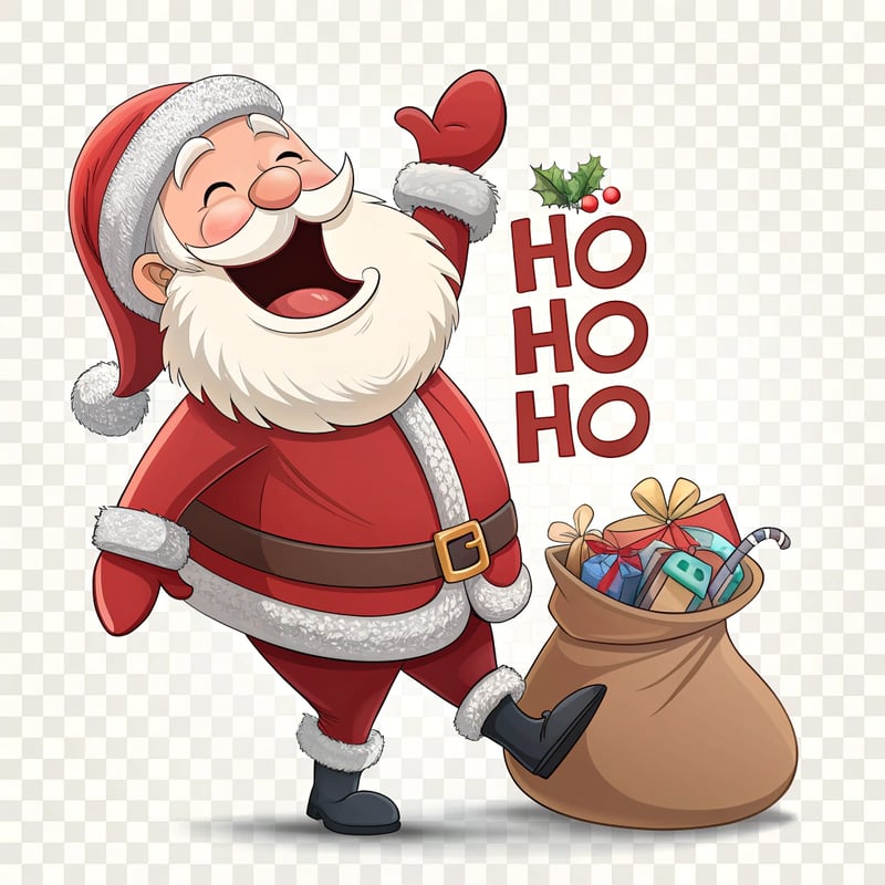 Santa Claus Laughing with Ho Ho Ho