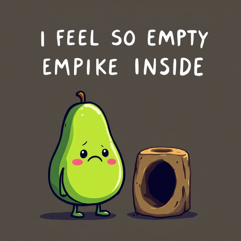Sad Avocado Cartoon